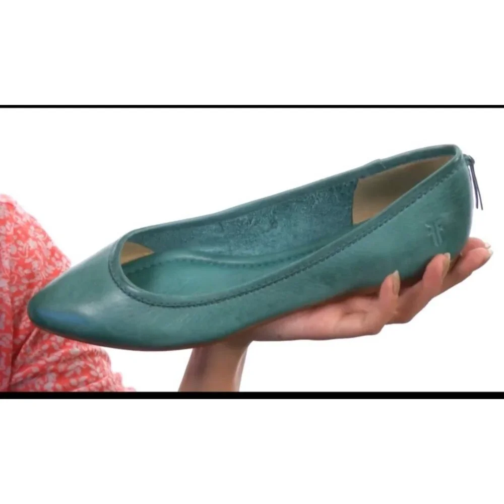 Frye Carson Ballet Flat Size 6 M Turquoise NWB Slip On Flats